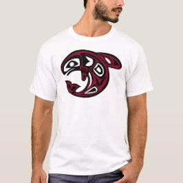 Native American Orca Whale, röd T Shirt