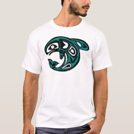Native American Orca Whale, turkos T Shirt