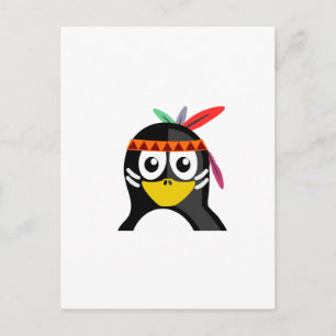 Native American Penguin Vykort
