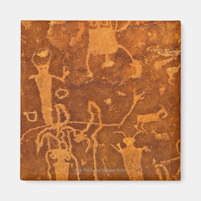 Native American petroglyphs, Rochester Panel Magnet (Framsidan)