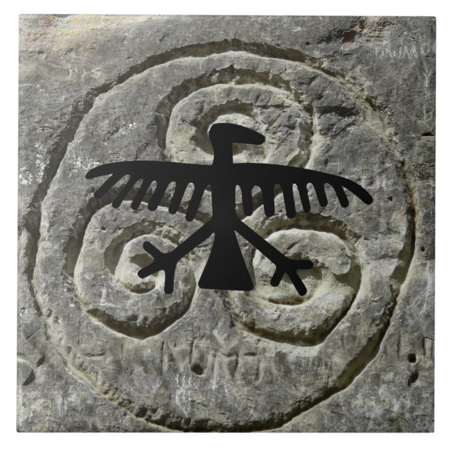 Native American Petroglyphs Tile Kakelplatta (Framsidan)