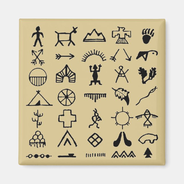 Native American Picture Symbols Magnet (Framsidan)