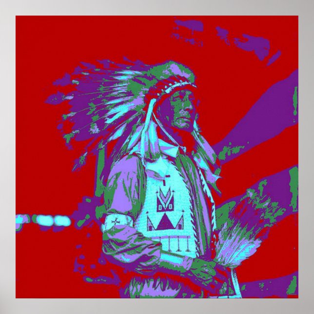 Native American Pop Art Poster (Framsidan)