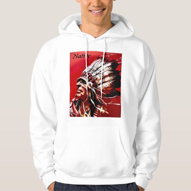 Native American Pride original art T-Shirt Hoodie (Framsida)