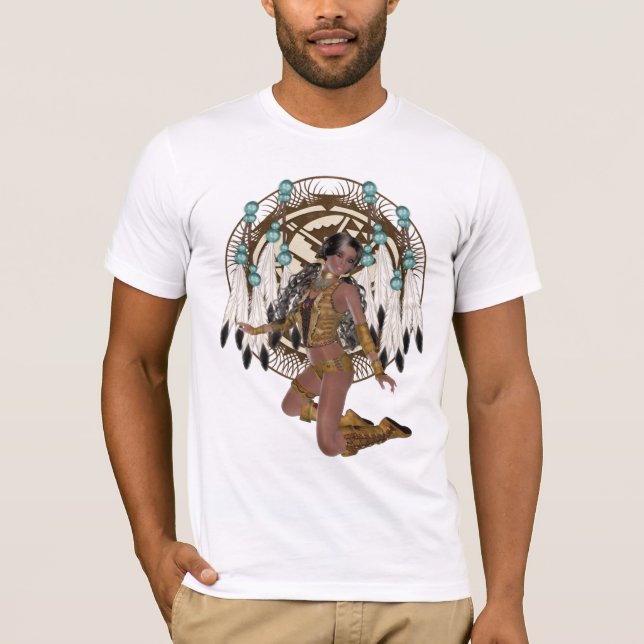 Native American Princess och Horse Shirt Tee (Framsida)