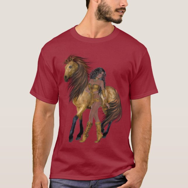 Native American Princess och Horse Shirt Tee Shirt (Framsida)
