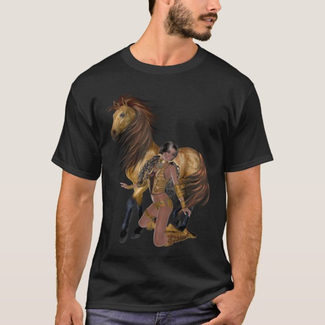 Native American Princess och Horse Shirt Tröja (Framsida)