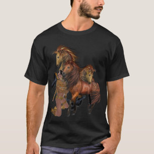 Native American Princess och Stallions Shirt T