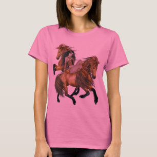 Native American Princess och Stallions Shirt T-shirt