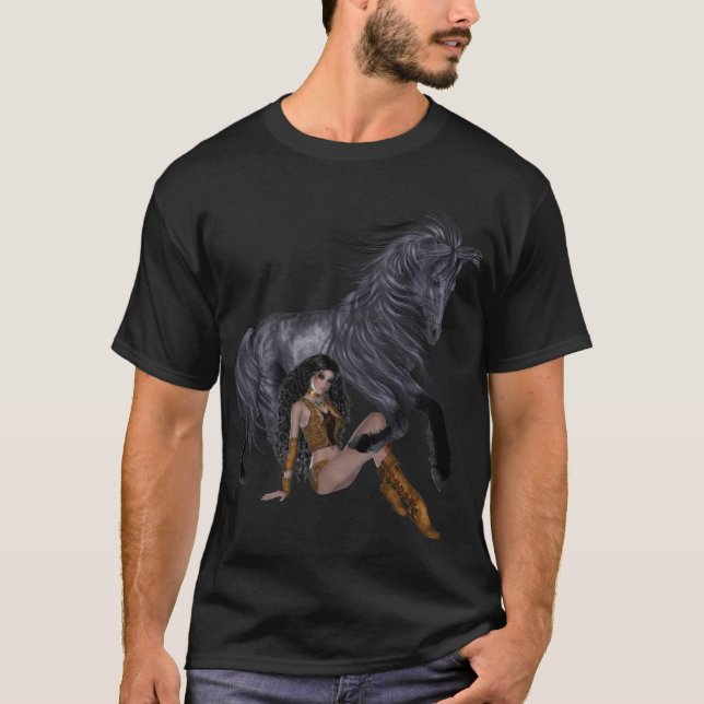 Native American Princess och Stallions Shirt Tee (Framsida)