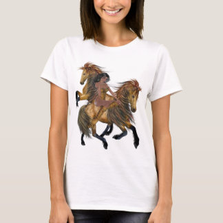 Native American Princess och Stallions Shirt Tee