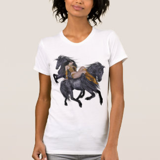 Native American Princess och Stallions Shirt Tee Shirt