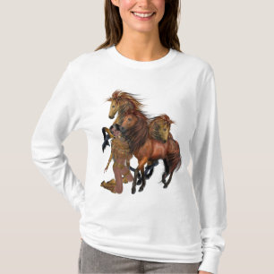 Native American Princess och Stallions Shirt Tröja
