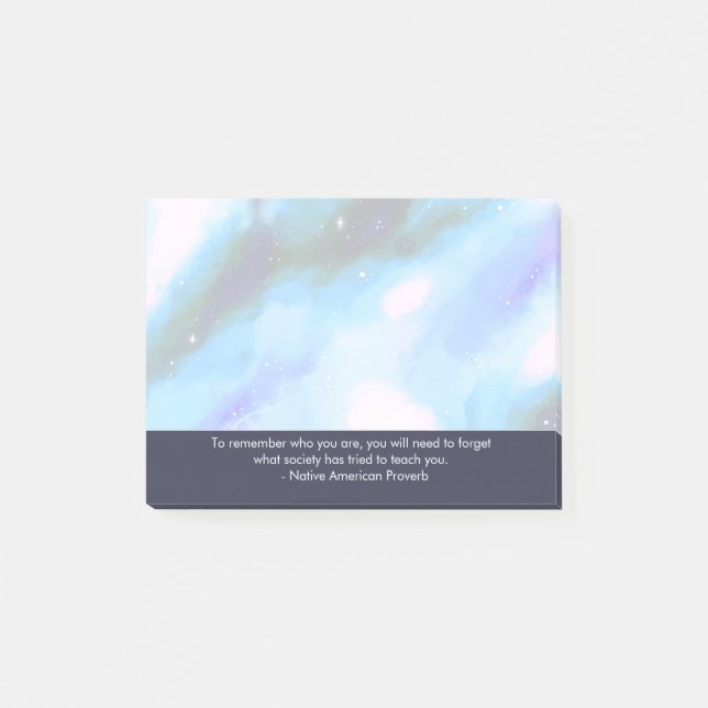 Native American Proverb Inspirational Wise Ssay Post-it Block (Framsida)