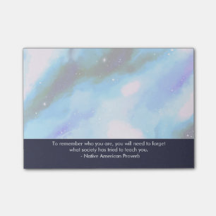 Native American Proverb Inspirational Wise Ssay Post-it Block