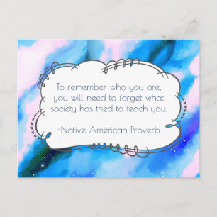 Native American Proverb Inspirational Wise Ssay Vykort