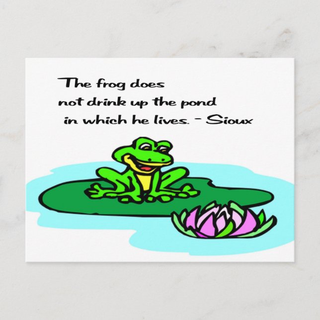 Native American Proverb Vykort (Framsida)