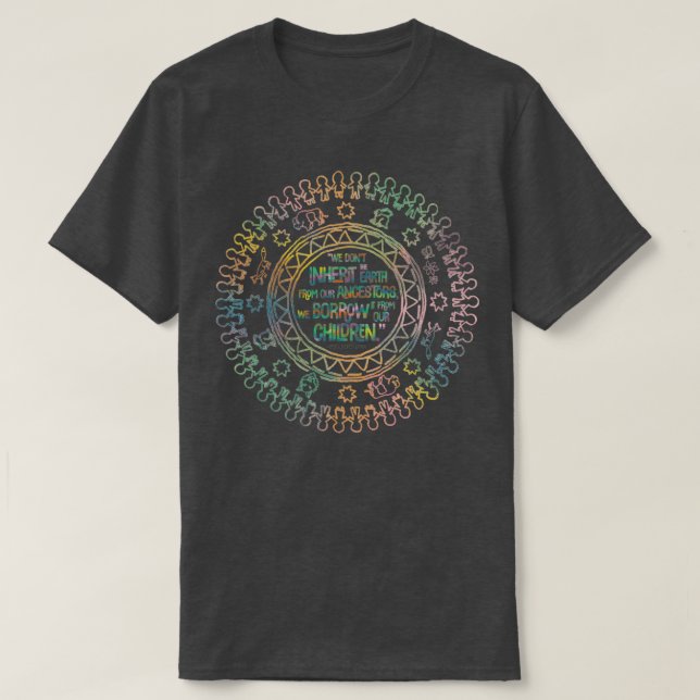 Native American ProverbEarthChildrenone T Shirt (Design framsida)