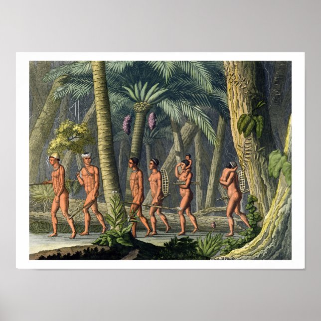 Native American Puri Tribesmen in their Forest, fo Poster (Framsidan)