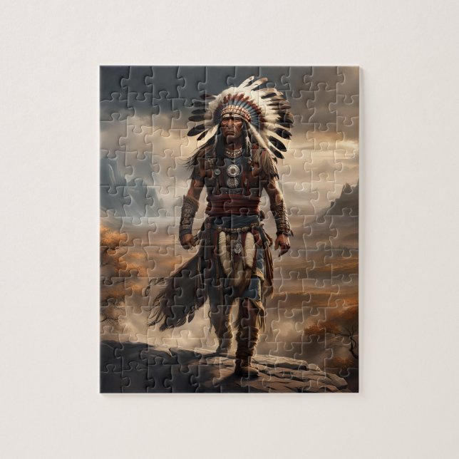 Native American Puzzle Pussel (Vertikal)