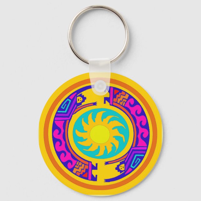 Native American Rainbow Spirits Nyckelring (Framsida)