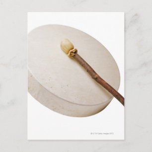 Native American Ram Drum Vykort