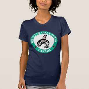 Native American Red Black Art Orca Killer Whale T Shirt