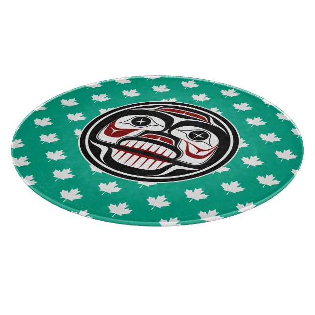 Native American Red Black Art Weeping Skull (Hörn)