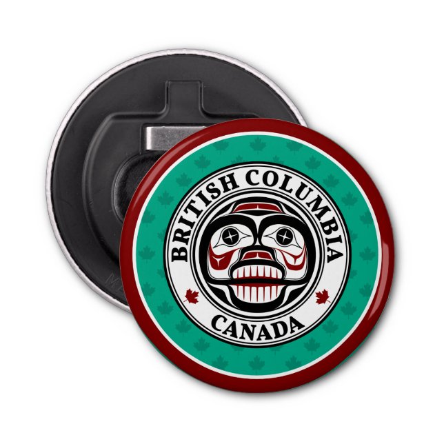 Native American Red Black Art Weeping Skull Flasköppnare (Framsidan)