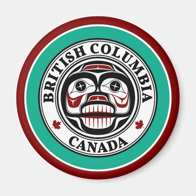 Native American Red Black Art Weeping Skull Magnet (Framsidan)