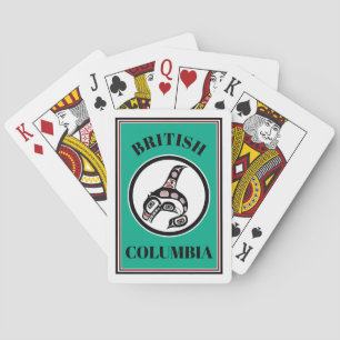 Native American Red Black Graphic Killer Whale Casinokort
