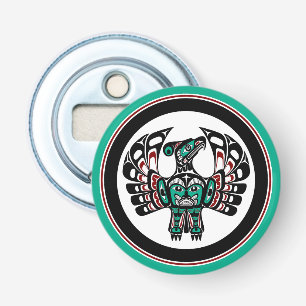 Native American Red Black Graphic Thunderbird Flasköppnare