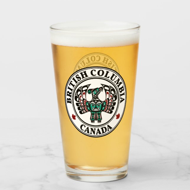 Native American Red Black Haida Art Thunderbird Glaskopp (Framsida fylld)