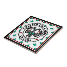 Native American Red Black Haida Art Thunderbird Kakelplatta