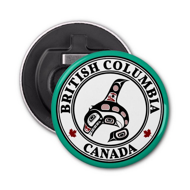 Native American Red Black Haida Orca Killer Whale Flasköppnare (Framsidan)