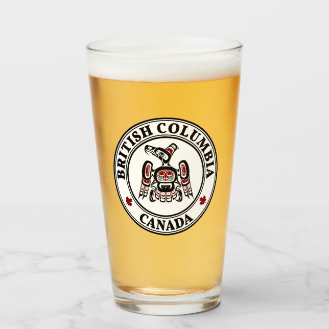 Native American Red Black Kaigani Thunderbird Glaskopp (Framsida fylld)