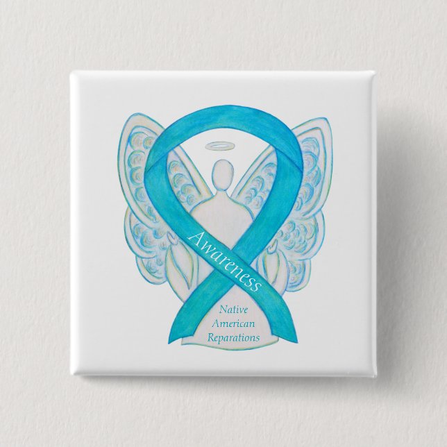 Native American Reparations Awareness Ribbon Stift Knapp (Framsida)