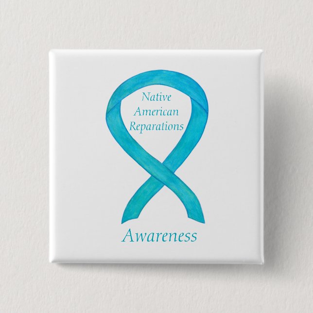 Native American Reparations Awareness Ribbon Stift Knapp (Framsida)
