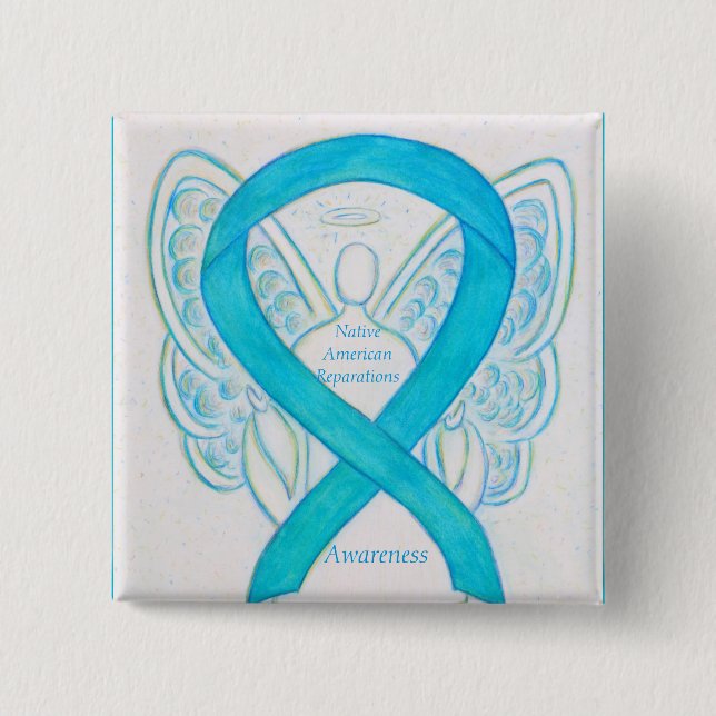 Native American Reparations Awareness Ribbon Stift Knapp (Framsida)
