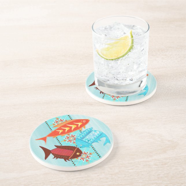 Native American River Folk DECOR Underlägg Sandsten (Sidan)