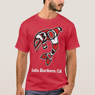 Native American Santa Barbara CA Tribal Orca Kille T Shirt