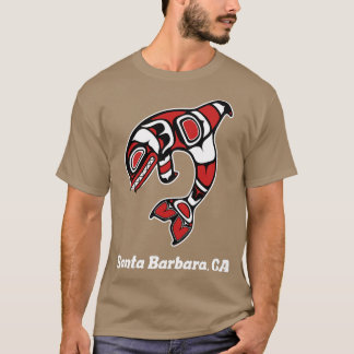 Native American Santa Barbara CA Tribal Orca Kille T Shirt