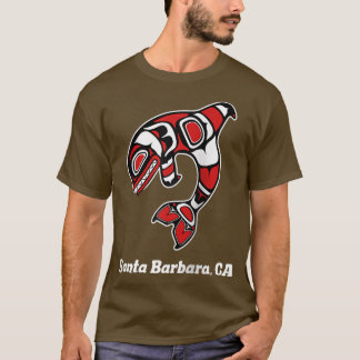 Native American Santa Barbara CA Tribal Orca Kille T Shirt