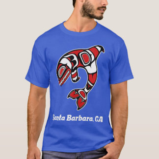 Native American Santa Barbara CA Tribal Orca Kille T Shirt