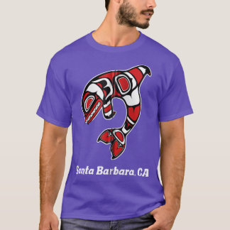 Native American Santa Barbara CA Tribal Orca Kille T Shirt