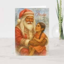 Native American Santa julkort Kort