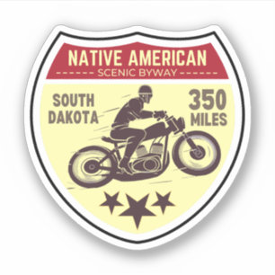 Native American Scenic Byway Motorcykeltur Klistermärken