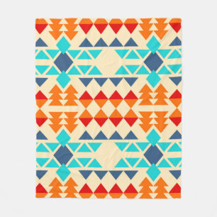 Native american seamless mönster of rhombus and tr fleecefilt