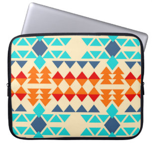 Native american seamless mönster of rhombus and tr laptop fodral