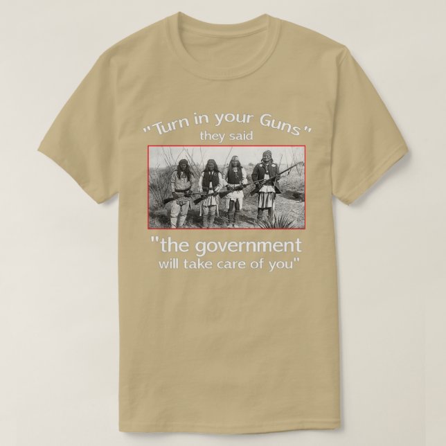 Native American Second Amendment T  Shirt (Design framsida)